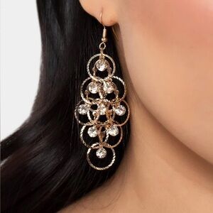 Elegant Gold and Silver Dangle Earrings